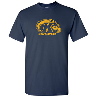 Kent State University Golden Flashes Primary Logo Short Sleeve T Shirt - Navy