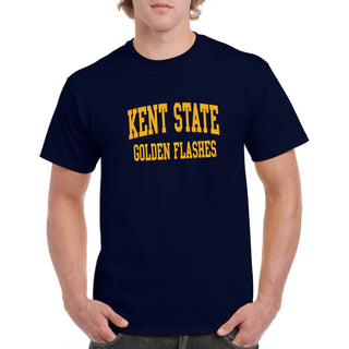 Kent State University Golden Flashes Front Back Print Short Sleeve T Shirt - Navy