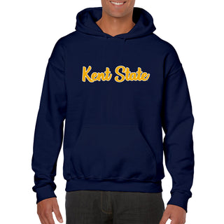 Kent State University Golden Flashes Basic Script Heavy Blend Hoodie - Navy