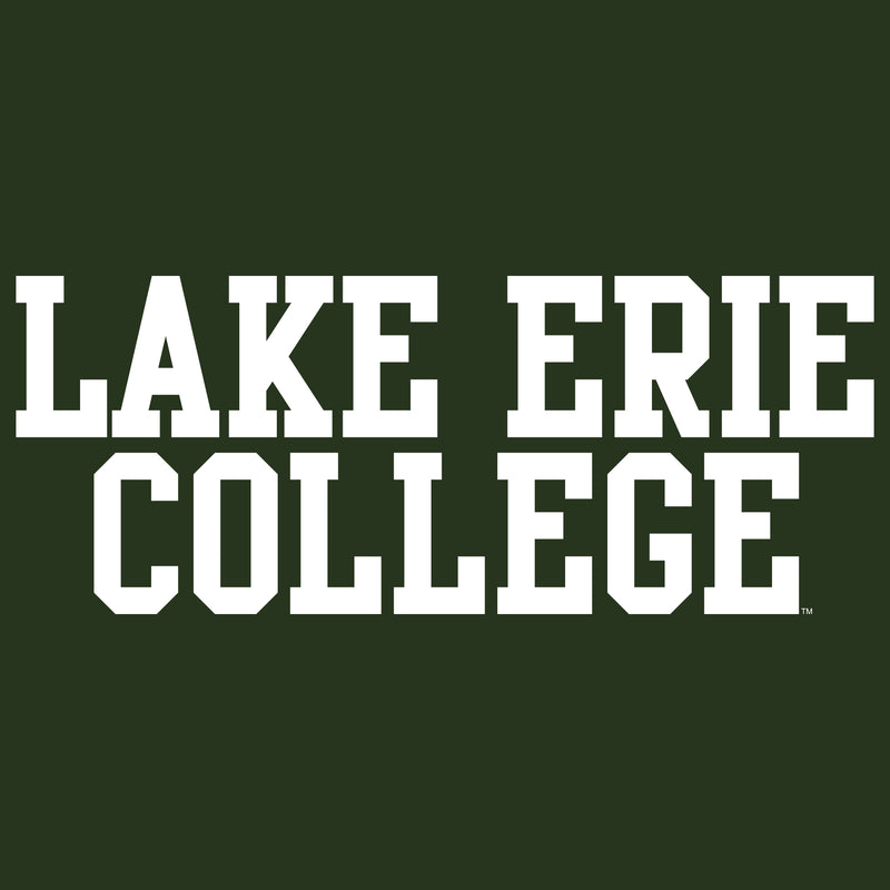 Lake Erie College Storm Basic Block Youth Short Sleeve T Shirt - Forest