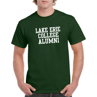 Lake Erie College Storm Alumni Basic Block Short Sleeve T Shirt - Forest