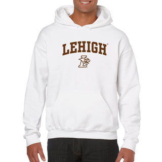 Lehigh University Mountain Hawks Arch Logo Hoodie - White