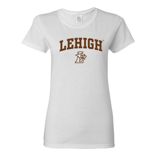 Lehigh University Mountain Hawks Arch Logo Women's T-Shirt - White