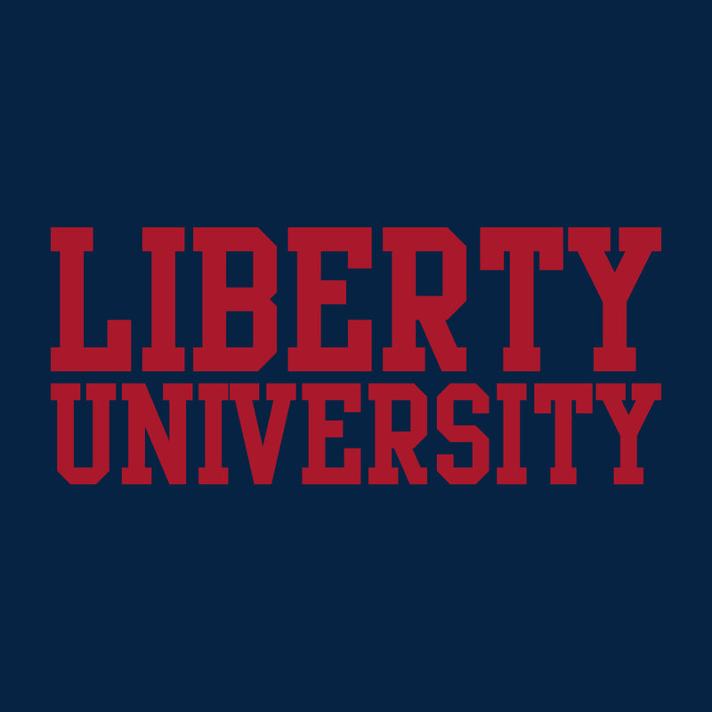 Liberty University Flames Basic Block Womens T Shirt - Navy