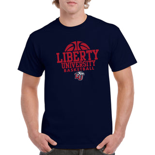 Liberty University Flames Basketball Hype T Shirt - Navy