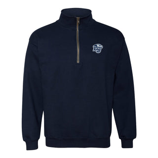 Liberty University Flames Primary Logo 1/4 Zip Sweatshirt - Navy