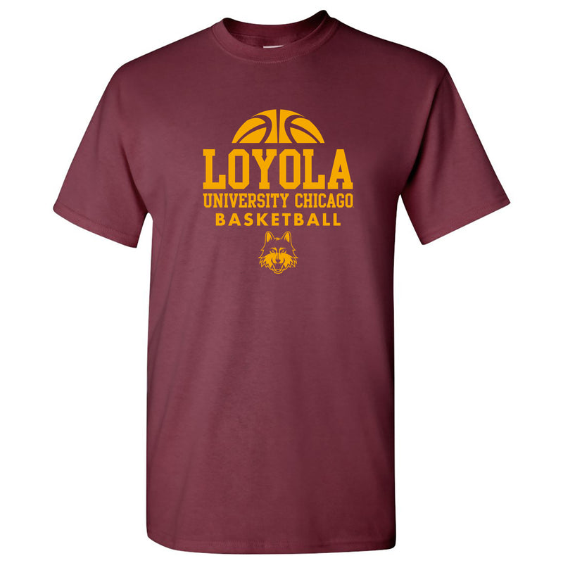 Loyola University Chicago Ramblers Basketball Hype Short Sleeve T Shirt - Maroon