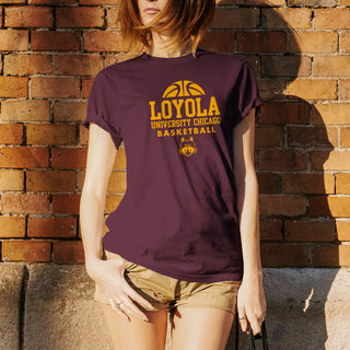 Loyola University Chicago Ramblers Basketball Hype Short Sleeve T Shirt - Maroon