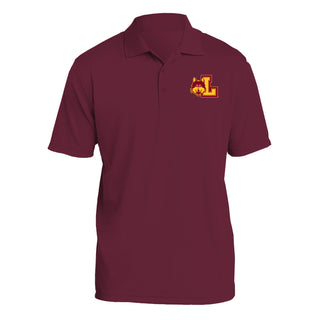 Loyola University Chicago Rambler Left Chest Logo Short Sleeve Polo - Maroon