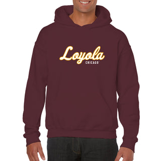 Loyola University Chicago Ramblers Script Logo Hoodie - Maroon