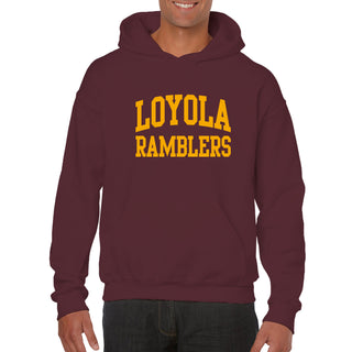 Loyola University Chicago Ramblers Front Back Print Hoodie - Maroon