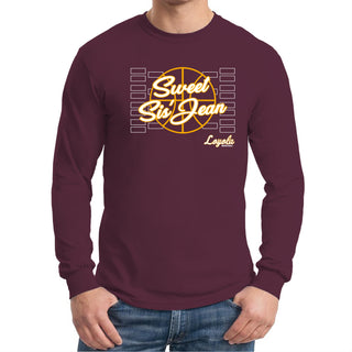 Loyola Chicago Ramblers Sweet Sis Jean Cotton Long Sleeve T Shirt - Maroon