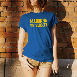 Madonna University Crusaders Basic Block T-Shirt - Royal