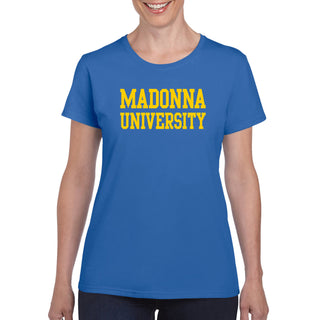 Madonna University Crusaders Basic Block Women's T-Shirt - Royal