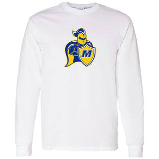 Madonna University Crusaders Primary Logo Long Sleeve T-Shirt - White