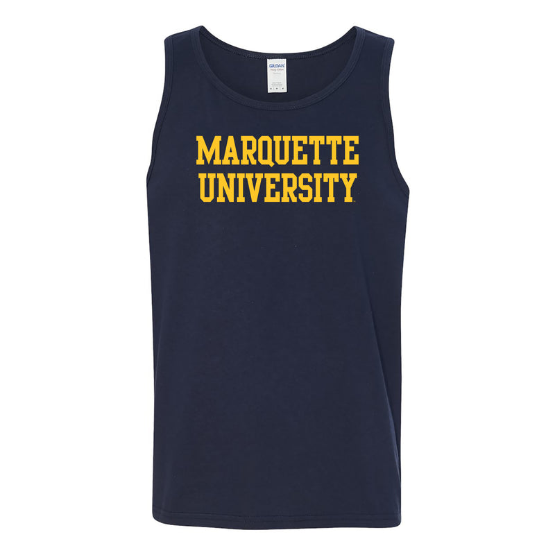 Marquette University Golden Eagles Basic Block Tank Top - Navy