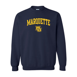 Marquette University Golden Eagles Arch Logo Crewneck - Navy