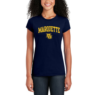 Marquette University Golden Eagles Arch Logo Women's T-Shirt - Navy