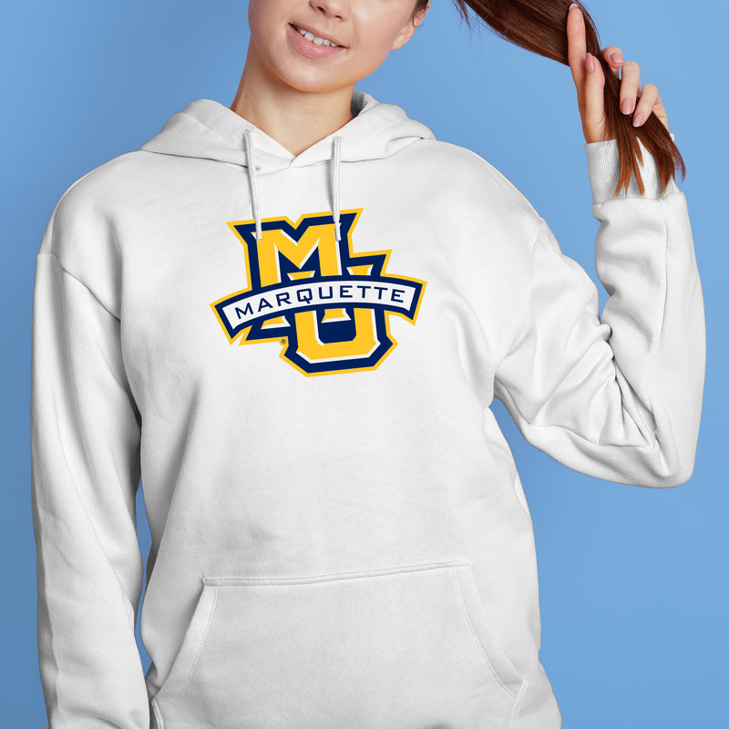 Marquette University Golden Eagles Primary Logo Hoodie - White