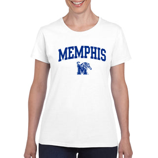 Memphis Tigers Arch Logo Womens T-Shirt - White