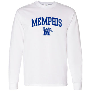 Memphis Tigers Arch Logo Long Sleeve - White