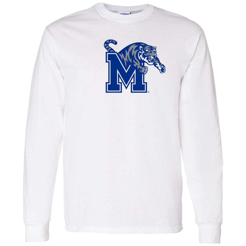 Memphis Tigers Primary Logo Long Sleeve - White