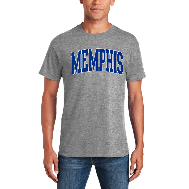 Memphis Tigers Mega Arch T-Shirt - Graphite Heather