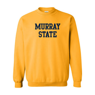 Murray State University Racers Basic Block Heavy Blend Crewneck Sweatshirt - Gold