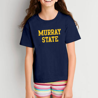 Murray State University Racers Basic Block Youth Short Sleeve T Shirt - Navy