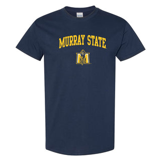 Murray State University Racers Arch Logo Short Sleeve T Shirt - Navy