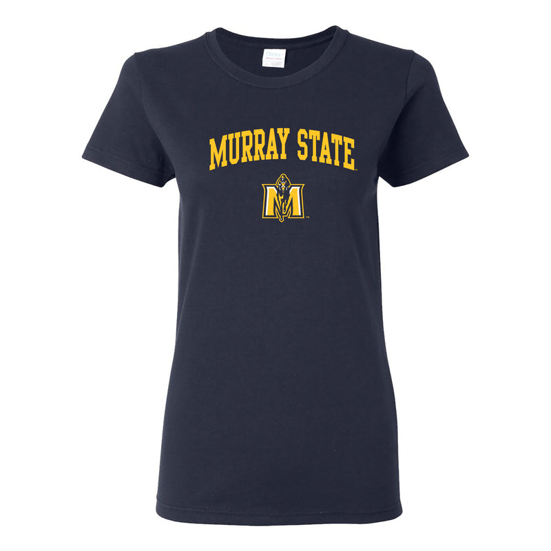 Murray State University Racers Arch Logo Womens Short Sleeve T Shirt - Navy