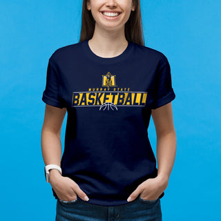 Murray State University Racers Basketball Charge T Shirt - Navy