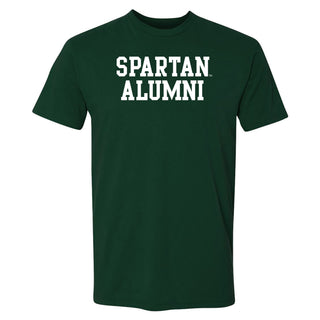 Michigan State University Spartans Basic Block Alumni Next Level T Shirt - Forest