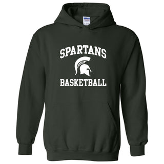 Michigan State University Spartans Arch Logo Basketball Hoodie - Forest