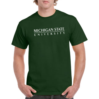 Michigan State University Spartans Institutional Logo Short Sleeve T-Shirt - Forest