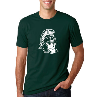 Michigan State University Spartans Sparty Mark Next Level Short Sleeve T Shirt - Forest Green