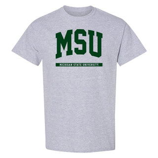 Michigan State  Spartans Initial Arch T-Shirt - Sport Grey