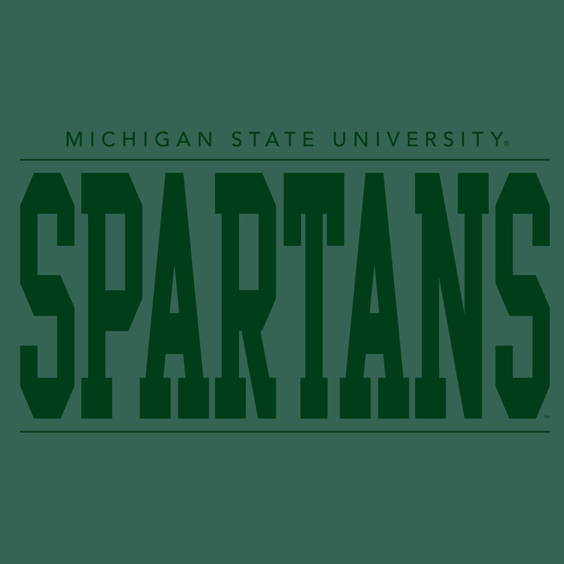 Michigan State Monotone Bold CC T-Shirt - Light Green