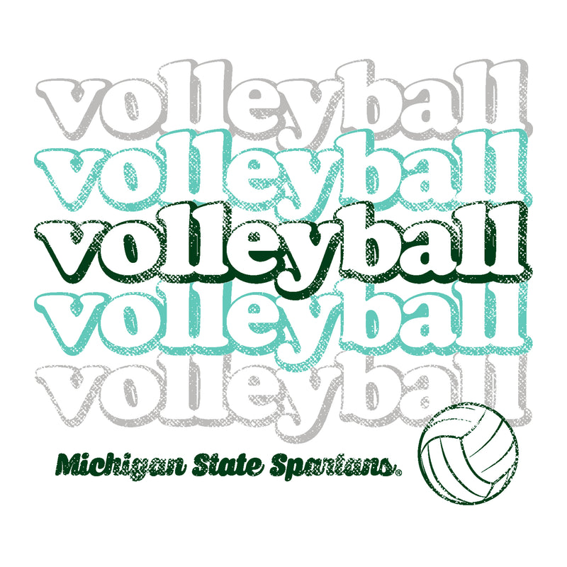 Michigan State Spartans Volleyball Repeat Tank Top - White