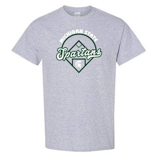 Michigan State University Spartans Baseball Field T Shirt - Sport Grey