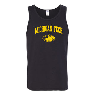 Michigan Technological University Huskies Arch Logo Cotton Tank Top - Black