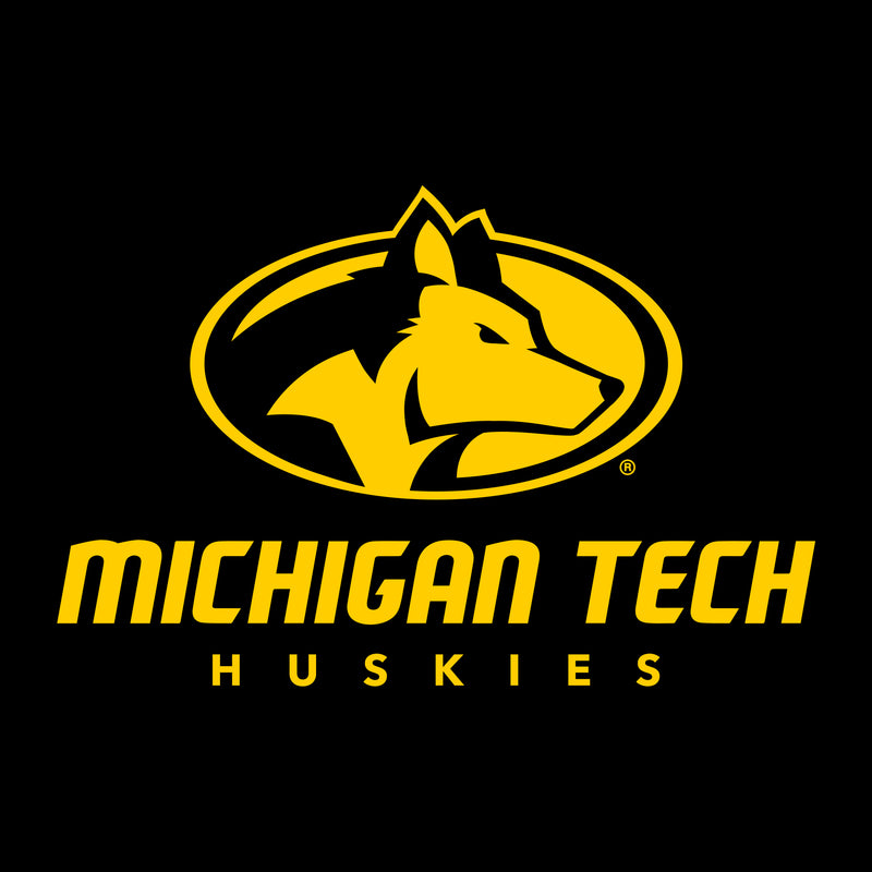 Michigan Technological University Huskies Primary Logo Cotton Hoodie - Black