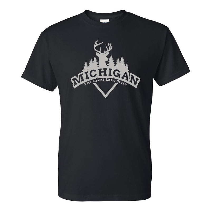 Michigan Deer Arch T-Shirt - Black