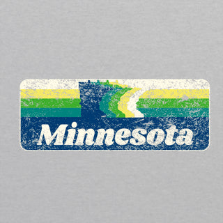 Minnesota Retro Rainbow Toddler Long Sleeve - Athletic Heather