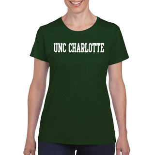 UNC Charlotte Forty-Niners Basic Block Womens Short Sleeve T Shirt - Forest