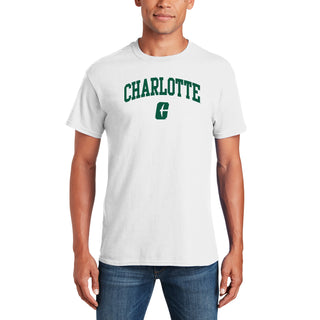 UNC Charlotte Forty-Niners Arch Logo Short Sleeve T Shirt - White