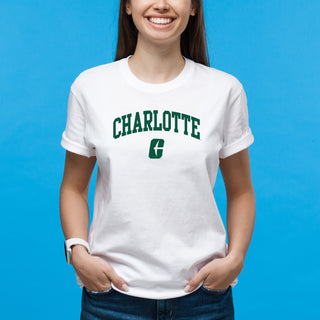 UNC Charlotte Forty-Niners Arch Logo Short Sleeve T Shirt - White