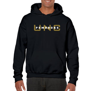 UNC Pembroke Braves Basic Block Hoodie - Black