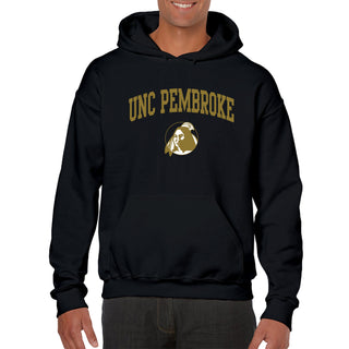 UNC Pembroke Braves Arch Logo Hoodie - Black