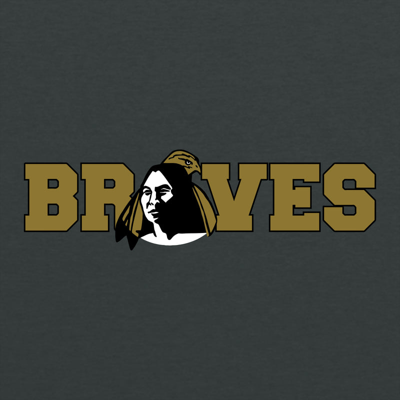 UNC Pembroke Braves Wordmark T Shirt - Dark Heather